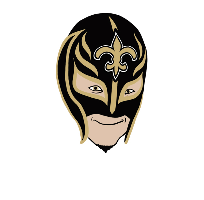 New Orleans Saints Rey Mysterio Logo DIY iron on transfer (heat transfer)